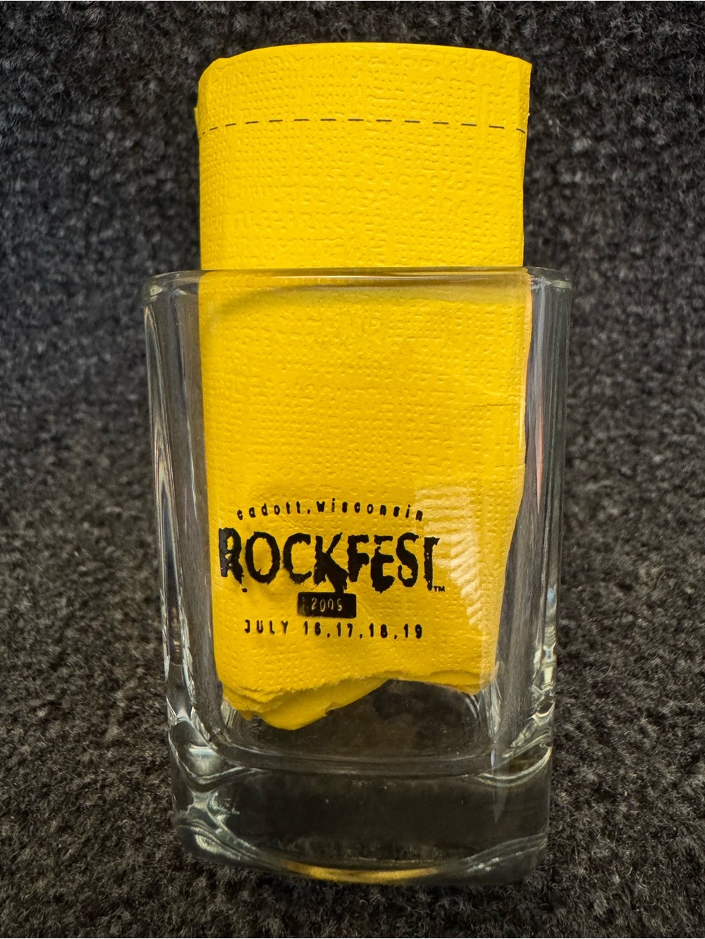 Rock Fest 2009 Cadott Wisconsin Souvenir Square Shot Glass